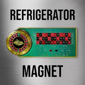Las Vegas 2D Roulette Table Magnet – Casino-Themed Souvenir
