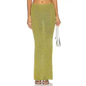 ASTA RESORT Carolina Skirt in Olive Oil Sequin