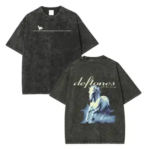 Retro Limited Vintage Deftones Tour Shirt, Rock Band WHITE PONY Oversized Heavy Washed Tee, 90s Grunge Gothic Punk Y2K Rock Merch