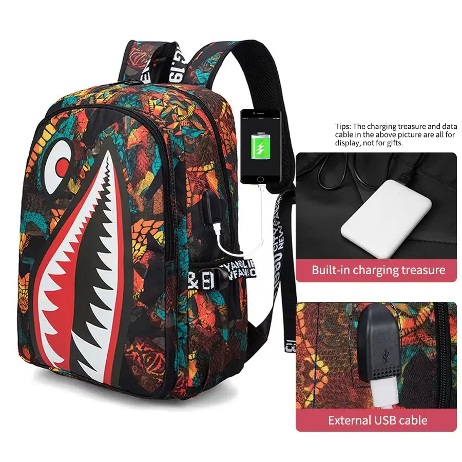Travel Backpack, Dual Shoulder Rucksack, 25L Large Capacity Daypack, Multipurpose Bag USB Laptop Backpack