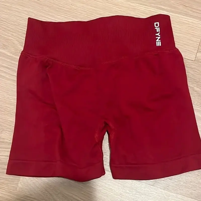 Impact DFYNe Shorts for Women, High-waisted & perfectly stretchy for gym or yoga, Crimson Impact Shorts