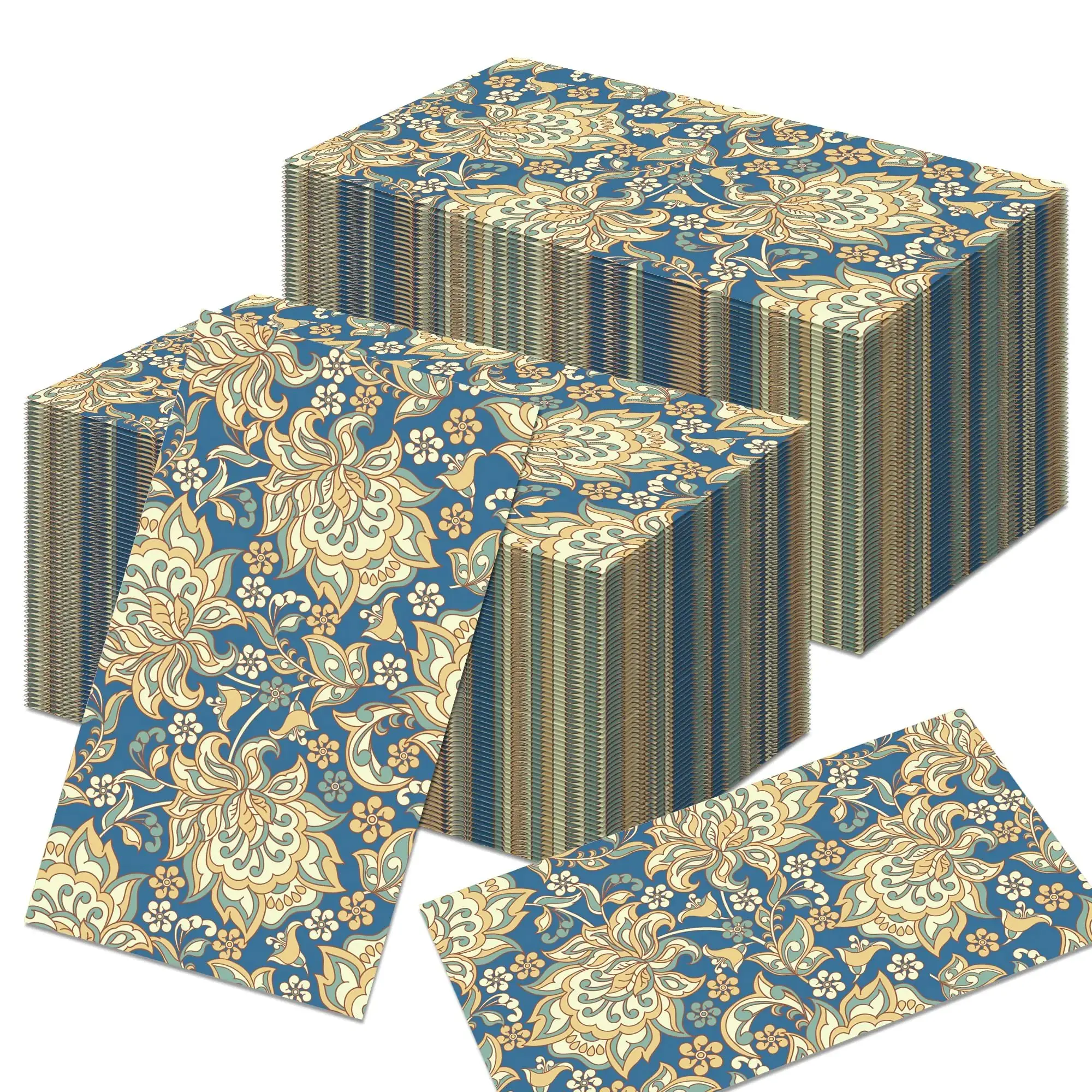 100Pcs Vintage Floral Decoupage Party Napkins