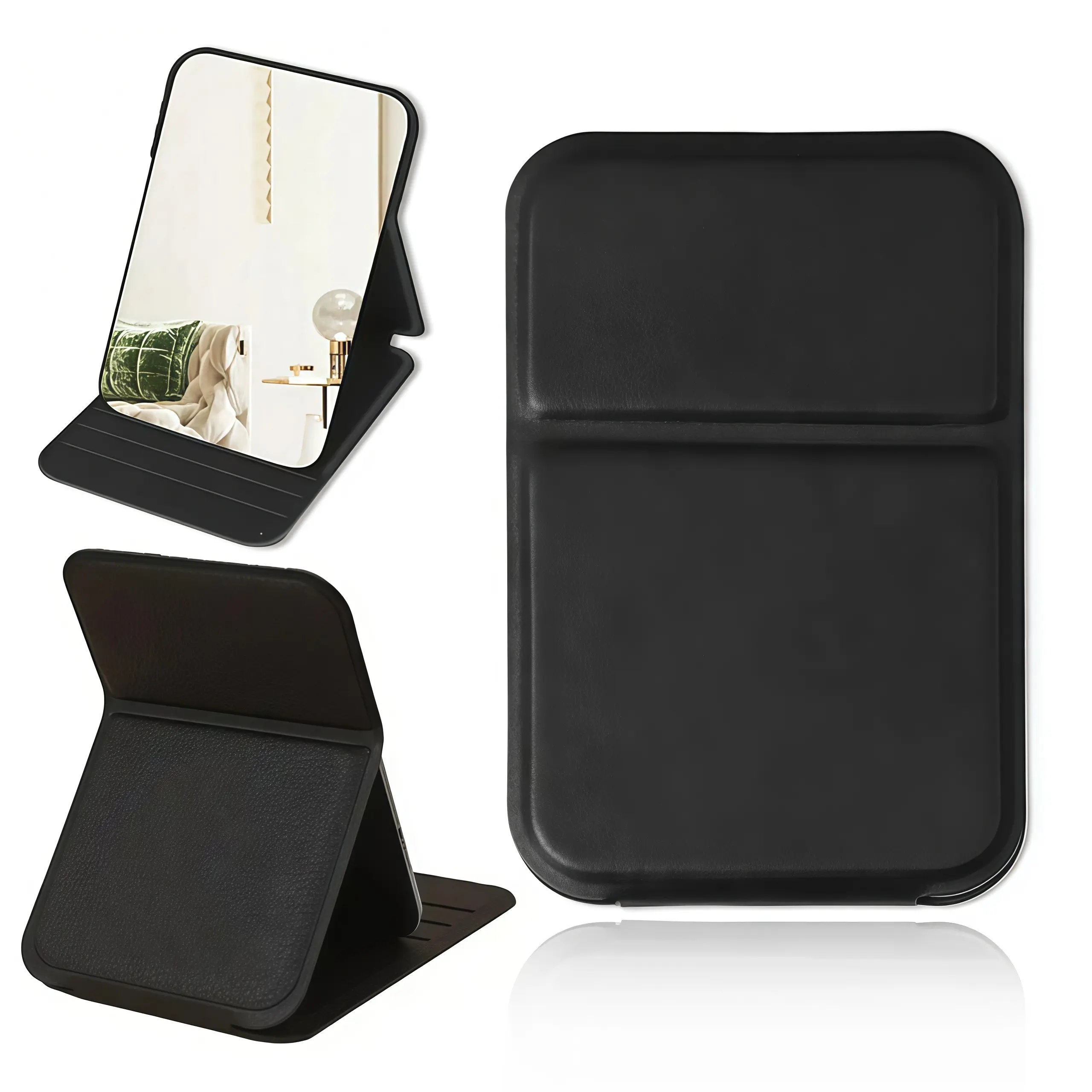 Portable Foldable Makeup Mirror, Adjustable Mini Mirror, Foldable Mirror for Dormitory & Office, Travel Hand Mirrors, Makeup Tools for Women & Girls, Travel Makeup Mirror, Trifold Mirror