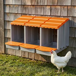 Nesting Boxes for Chickens, Roll Away Chicken Nesting Boxes with Egg Collection for Easy Picking & Protecting Eggs, 6-Compartment Chicken Laying Boxes for Hens, Easy to Clean & Install,summervibes