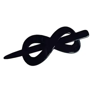 Medium 3 1/2"  Barrette Clip with Stick for Women, Hair Accessories(Black)