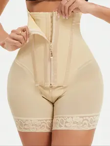 Women's High Waist Shapewear Pants, Sporty Slim-Fitting Leggings with Lace Details, Postpartum Tummy Control, Running & Gym Wear