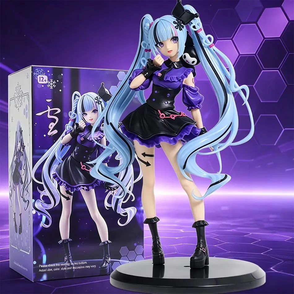 Anime Hatsune Miku Gothic Lolita Style Action Fairy Mirror Sleeping Beauty Action Fairy Winter Cherry igure PVC Doll Model Toys