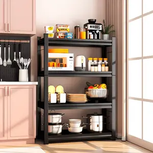 5Tier- 2000LBS Height-Adjustable Extra-Thick Carbon Steel Display Stand, Versatile Storage Rack For Glassware, Sculptures, Collectibles, Toys, Books & Cosmetics | Ideal Curio Cabinet/Bookcase For Game Rooms, Living Rooms, Bedrooms & Home Offices