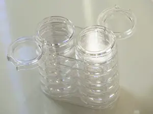 12 Grids Acrylic Container Box for Charms Trims Beads Rhinestones Earrings Chains Studs /Nail Supply Organizer