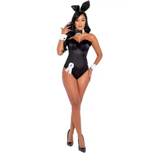 Playboy Women's Black Boudoir Bunny Costume