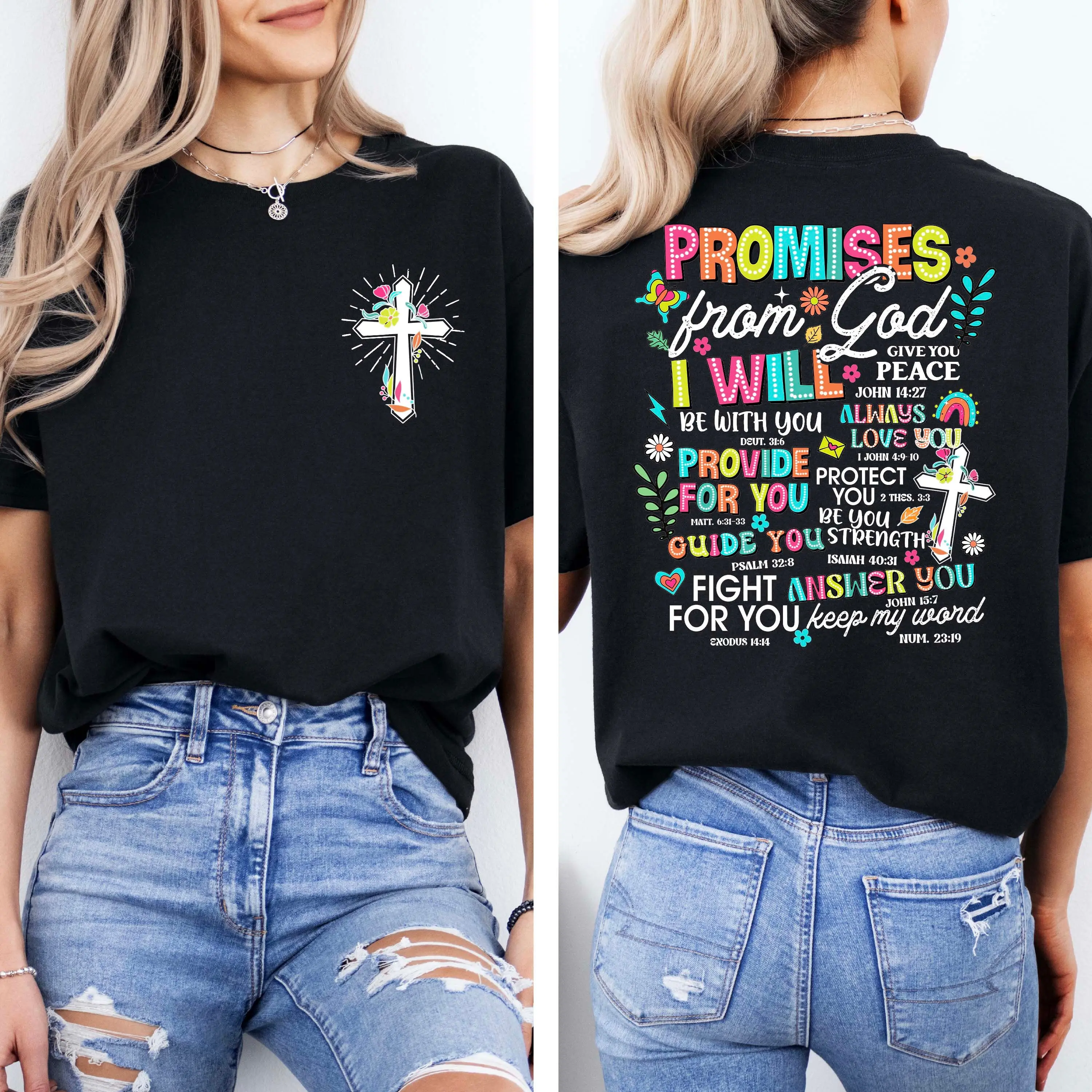 Promises From God Shirt, Christian Shirt, Inspirational Tee, Religious Sweatshirt, Bible Verse Shirt, Faith Tshirt, Church Shirt, Jesus Tee