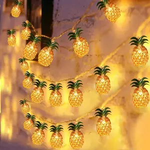 Pineapple String Lights Battery Operated, Perfect for Parties, Birthdays, Bedroom, Garden, Outdoor Decor, Hawaiian Theme Gift