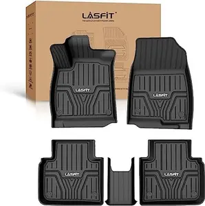 LASFIT Floor Mats Fit for 2018-2022 Honda Accord Sedan (Include Hybrid Models), All Weather TPE Car Liners,1st and 2nd Row Set