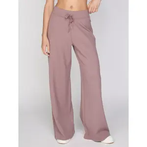 Scuba Wide Leg Pants in Sand L