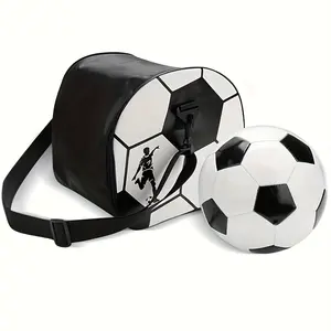 Single-shoulder crossbody bag for outdoor sports, football bag, campus single-shoulder bag, beach bag, football bag, football pouch, leather storage bag, men's single-shoulder bag