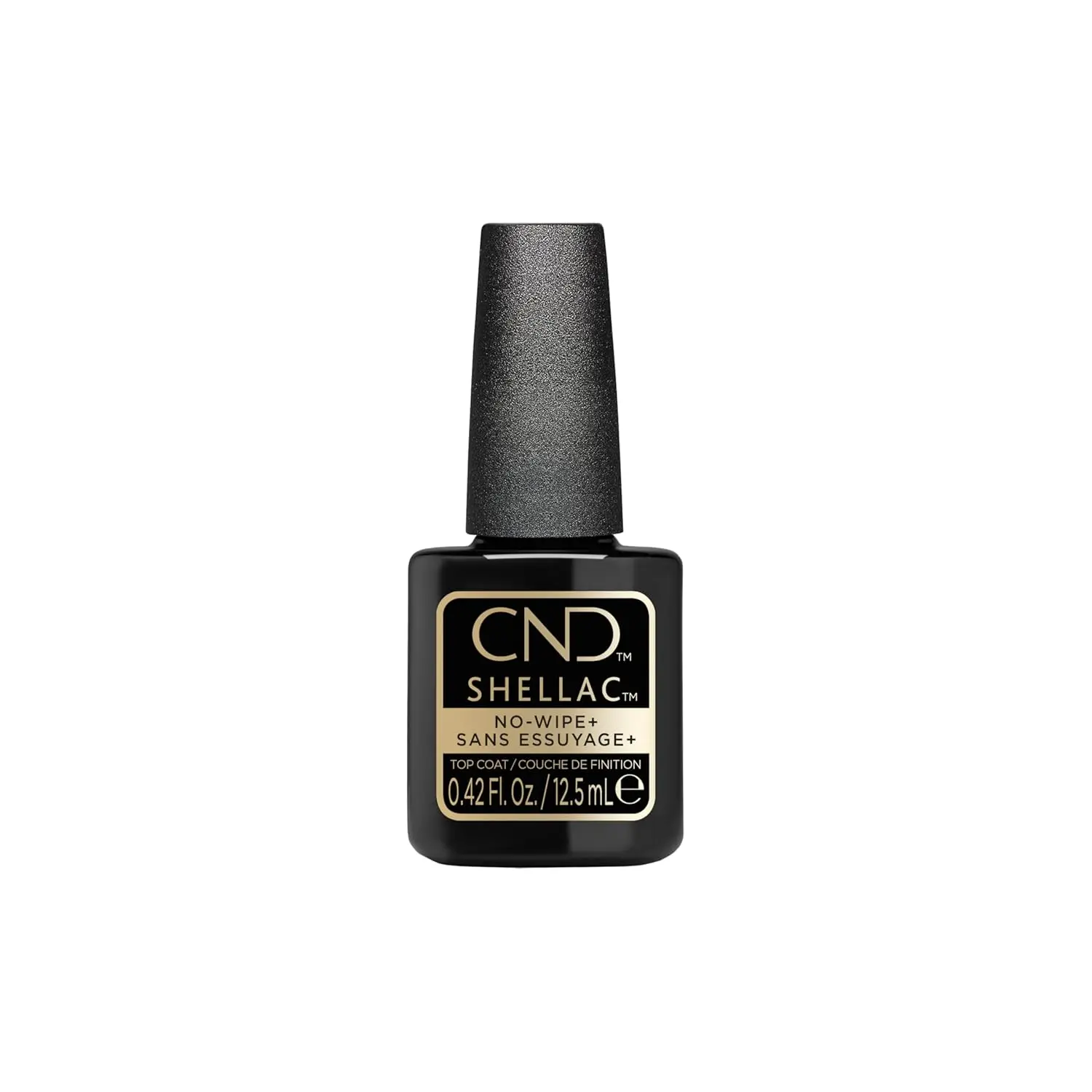 CND Shellac No Wipe Top Coat Gel Nail Polish (0.42oz Single Item) - Easy Application, Smooth Finish, Durable Long-Lasting Manicure for Nail Art Cosmetic, Nail Care