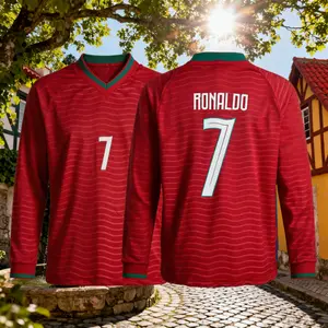 C.Ronaldo 2026 Portugal National Home Red Away White No.7 Short-Sleeved Long-Sleeved Soccer Shirts