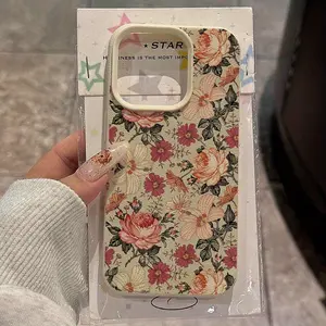 Floral Pattern Suitable for TPU Case for iPhone 16 PRO MAX/14/16 PLUS/15/13P/12/11 Durable Shockproof Protective Cover with High Aesthetics