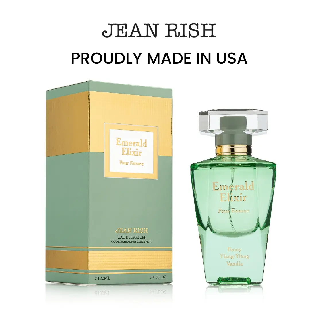 Emerald Elixir, Jean Rish, Women Perfume, Eau De Parfum(3.4 Fl Oz / 100ml) with Peony, Ylang Ylang, Vanilla - Long Lasting and Luxury Fragrance