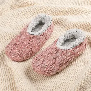 Women's Comfy Knit Slipper Socks with Anti-Skid Grippers Bedroom House Shoes