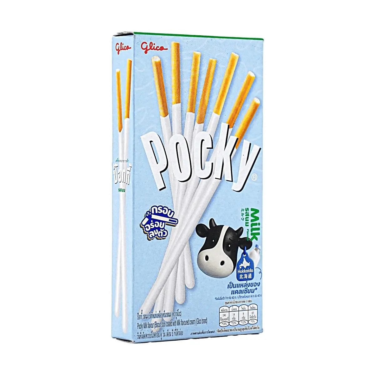 Glico Pocky Hokkaido Milk Biscuit Sticks 40g - High Calcium, Nutritious Snack