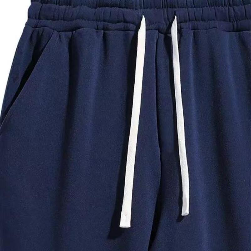 Men's Solid Fashion Sweatpants, Versatile Year Round Wear, Ideal for Autumn and Winter Wide Leg Straight Pants Casual Street Dance Pants Comfortable Winter Home Pants Plus Size Casual Sports Pants with Rivet Design Fashionable and Versatile