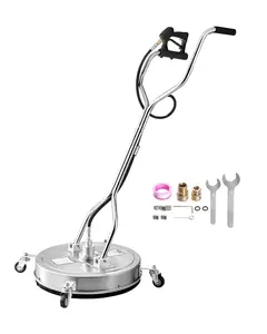 22-Inch Pressure Washer Surface Cleaner With Four Wheels And Dual Handle For Effortless Patio And Driveway Cleaning, 4500 Max PSI, Universal Quick Connect, Wide 15-Inch Cleaning Path, Detergent Compatible, Stainless Steel Housing