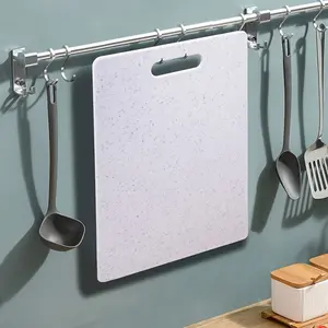 1/3Pcs Food Grade PP Cutting Board, Marble Texture Double-Sided Chopping Board with Handle, Easy Clean for Fruits Vegetables Meat, Ideal Kitchen Essential for Home Dorm