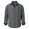 ZEROYAA Men's Regular-Fit Stretch Wrinkle-Free Long-Sleeve Button-Up Dress Shirt - Soft Stylish Fabric Top, Long Sleeve Tops for Work, Party, Wedding, Casual Business Menswear