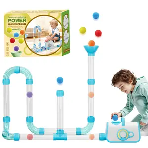 Upgraded STEM Toys for Kids Ages 3+, DIY Airflow Building Toys with 20 Foam Balls, Up to 7 Hours Playtime, Learning Toys Gifts for Kids Boys Girls