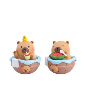 Capybara Shake-Free Series Blind Box Capybara Figurine Stress Relief Healing Desktop Ornament Doll for Women