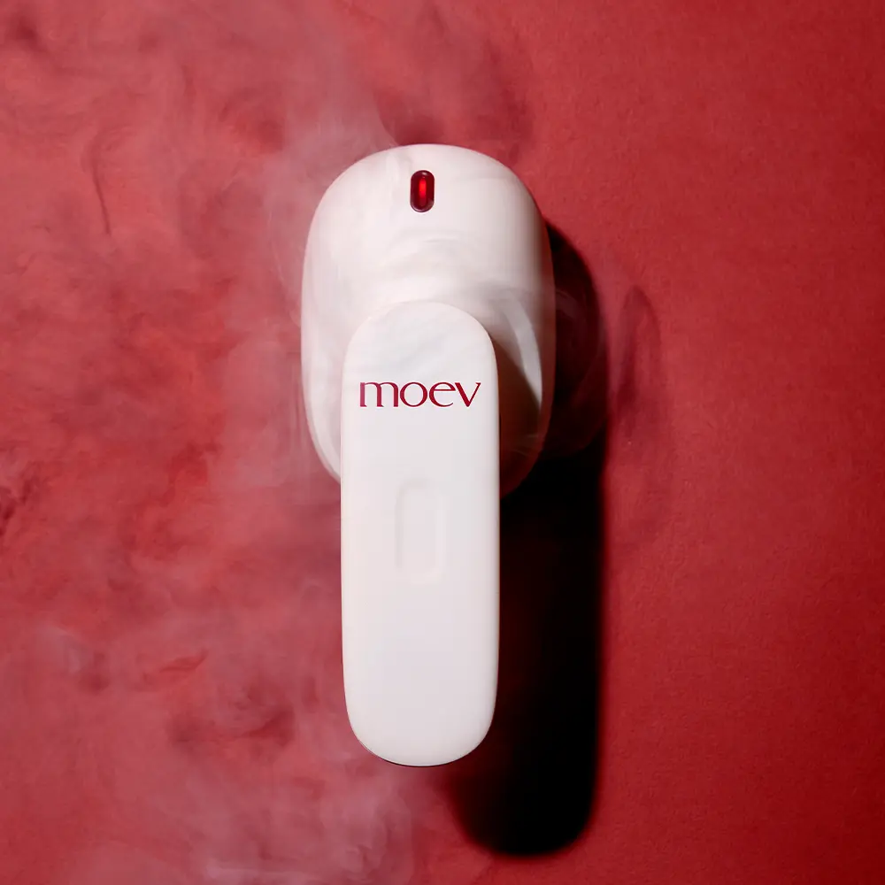 [moev] Hair Steamer Pro Cordless Steam Hair Brush with Oil Cartridge for Dry, Frizzy Hair