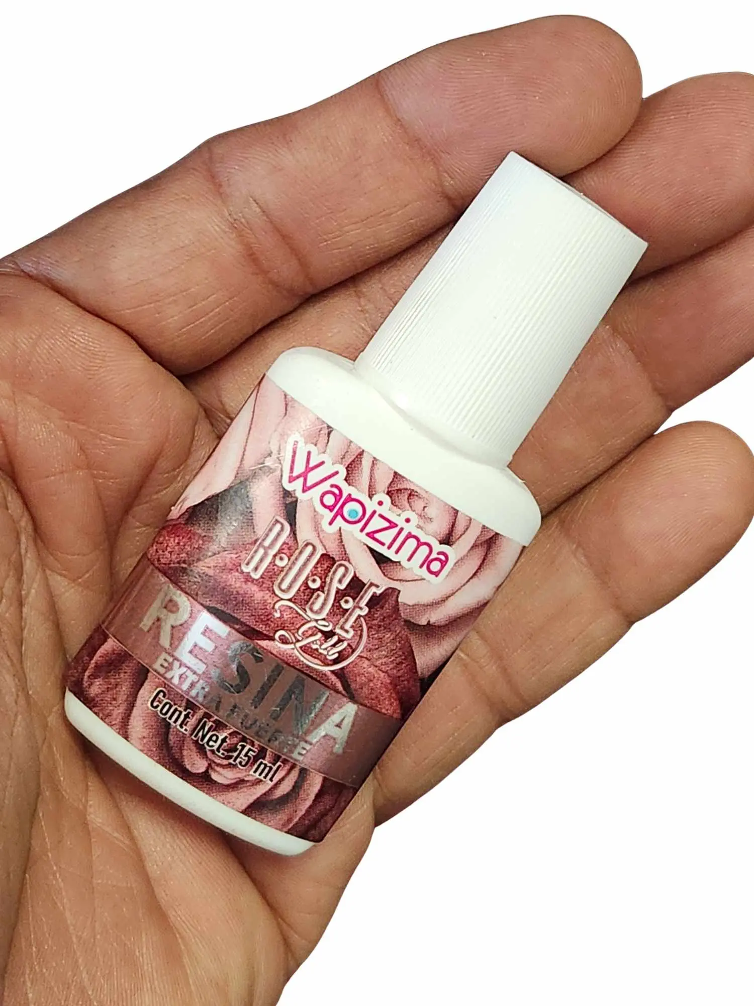 Wapizima Professional Extra Strong Nail Resin Adhesive, Brush-On Hard Formula for Nail Art and Tip Decoration, 15ml, Nails Art