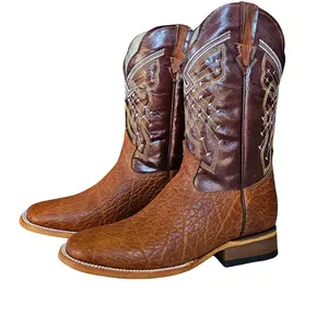 Men's Honey Bullneck Leather Boots - Footwear for Men - Shoe Comfort