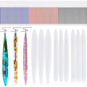 9 Pcs Epoxy Resin Molds Set with 75 Ink Pen Refills,Ballpoint Pen Silicone Molds Resin Casting Molds for DIY Resin Crafts Making,Christmas Party Gifts,Hand Tools Kits