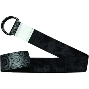 The Yoga Strap - Luxurious Extra Long Super Soft Eco Printed Studio Quality Adjustable D-Rings for Deep Stretches and Long Holds