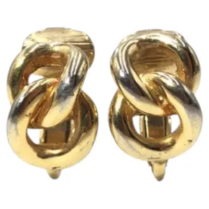 Pre-owned Dior Zinc Alloy Small Leather Goods Vintage Earrings