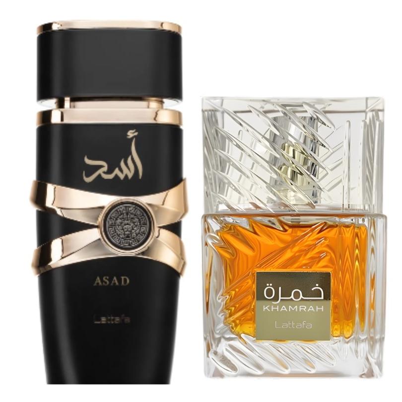 Lattafa Perfume Khamrah & Asad (3.4oz/100ml Each)