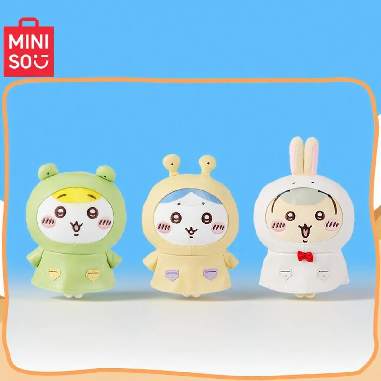 MINISO Chiikawa Summer Raincoat Plush – Adorable Usagi Stuffed Doll Keychain | Super Cute On-the-Go Accessory & Charming Collectible for Her,Perfect Gift for Mom,#Summervibes