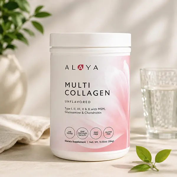 Multi Collagen Peptides Powder, Hydrolyzed Types I, II, III, V & X Collagen Protein with MSM, Glucosamine & Chondroitin, Supports Skin, Hair, Nails, Bones & Joint Health, NSF Certified, Unflavored, 40 Servings