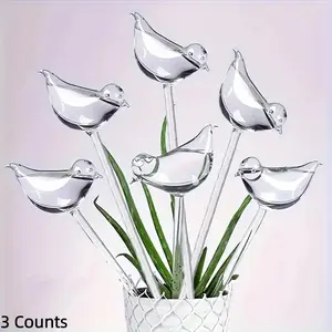 3 Counts Bird Shaped Automatic Watering System, Ideal for Potted Plants, Indoor & Outdoor Use, Gardening Tools, Flowerpot Accessories