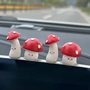 Cute Mushroom Design Car Interior Decoration, Car Dashboard Decoration, Car Interior Ornament, Car Decoration Accessories for Women & Men, Girly Car Accessories