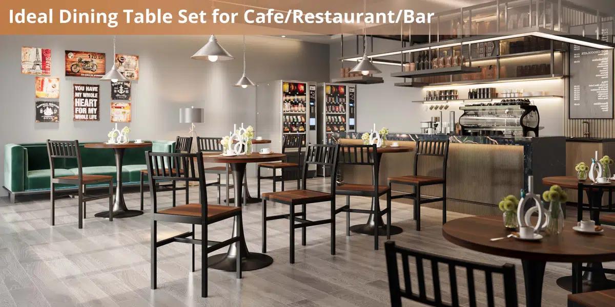 IRONCK 3-Piece Round Dining Table Set, Industrial Style Small Kitchen Table And Chairs For 2 IRONCK 3-Piece Round Dining Table Set, Industrial Style Small Kitchen Table And Chairs For 2