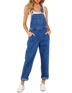 GRAPENT Overalls for Women Loose Fit Jean Denim Bib Jumpsuit Stretch Overall Pants