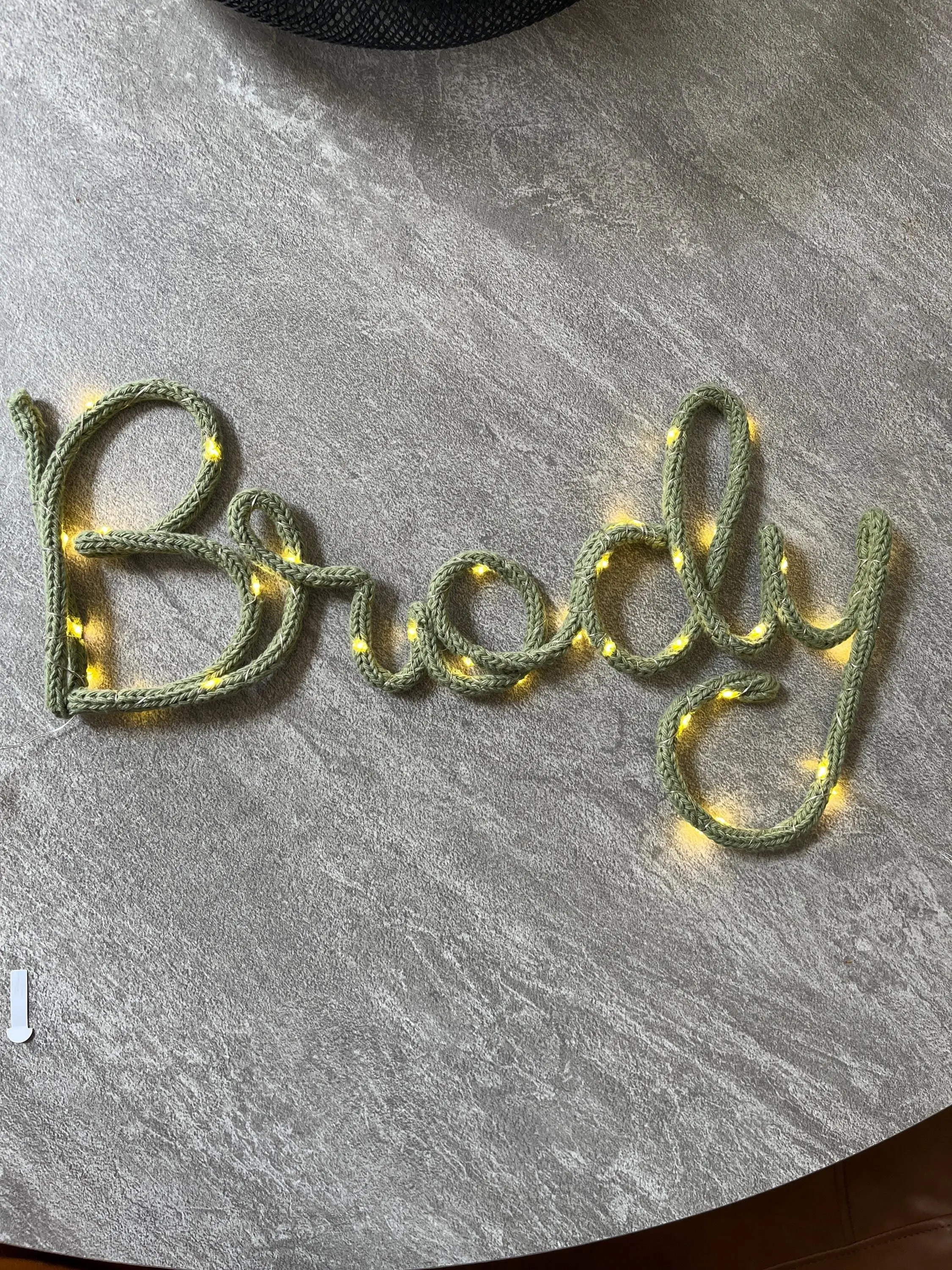 Light Up Knitted Wire Names | Custom Names | Rope Signs | Nursery Decor