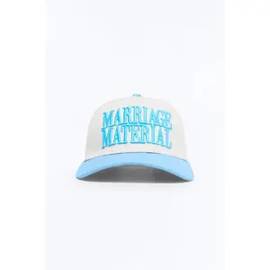 Marriage Material Baseball Hat - Blue/combo