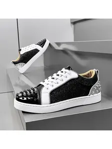 Studded Sequins Couple Sneakers Fashion Trendy Versatile Casual Shoes Unique Studded Low-Top Sports Shoes