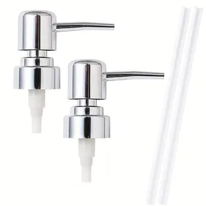 Soap Dispenser Pump Replacement, Kitchen and Bathroom Soap Pump Replacement, Reusable 304 Stainless Steel Hand Soap Pump, Bathroom Accessory