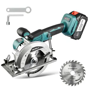 Multi-function Circular Saw | Industrial-Grade Portable (1.8kg) | 5-inch/7-inch deep-cut saw blade | 21V Pure Copper Motor | 0-45° Miter Cut | 6500 RPM Speed