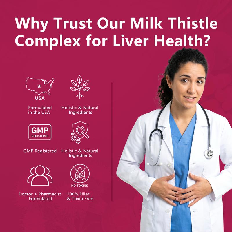 VORDLIFE Milk Thistle Liver Detox & Colon Cleanse, Natural Liver Health Support with Dandelion & Turmeric | Antioxidant & Metabolism Support with Zinc & Selenium | 60 Tablets, 30-Day Supply